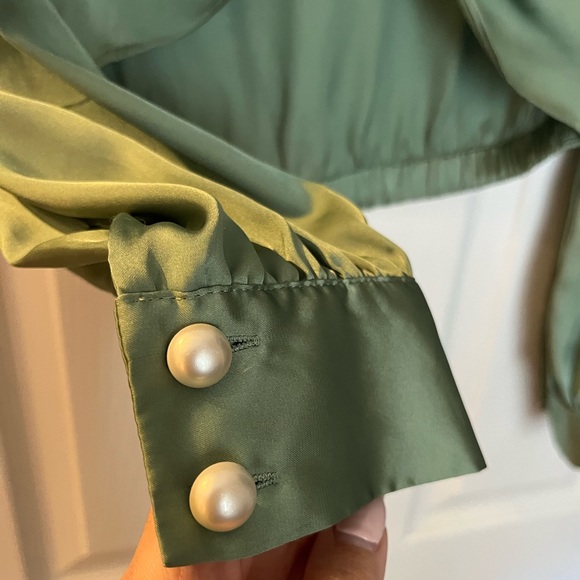 Zara Green Crop Top, size small - Picture 3 of 5